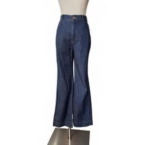 J.Crew Women's Wide Leg Jeans - Classic Indigo Denim